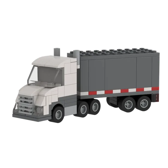 Custom brick kit of a branded delivery truck